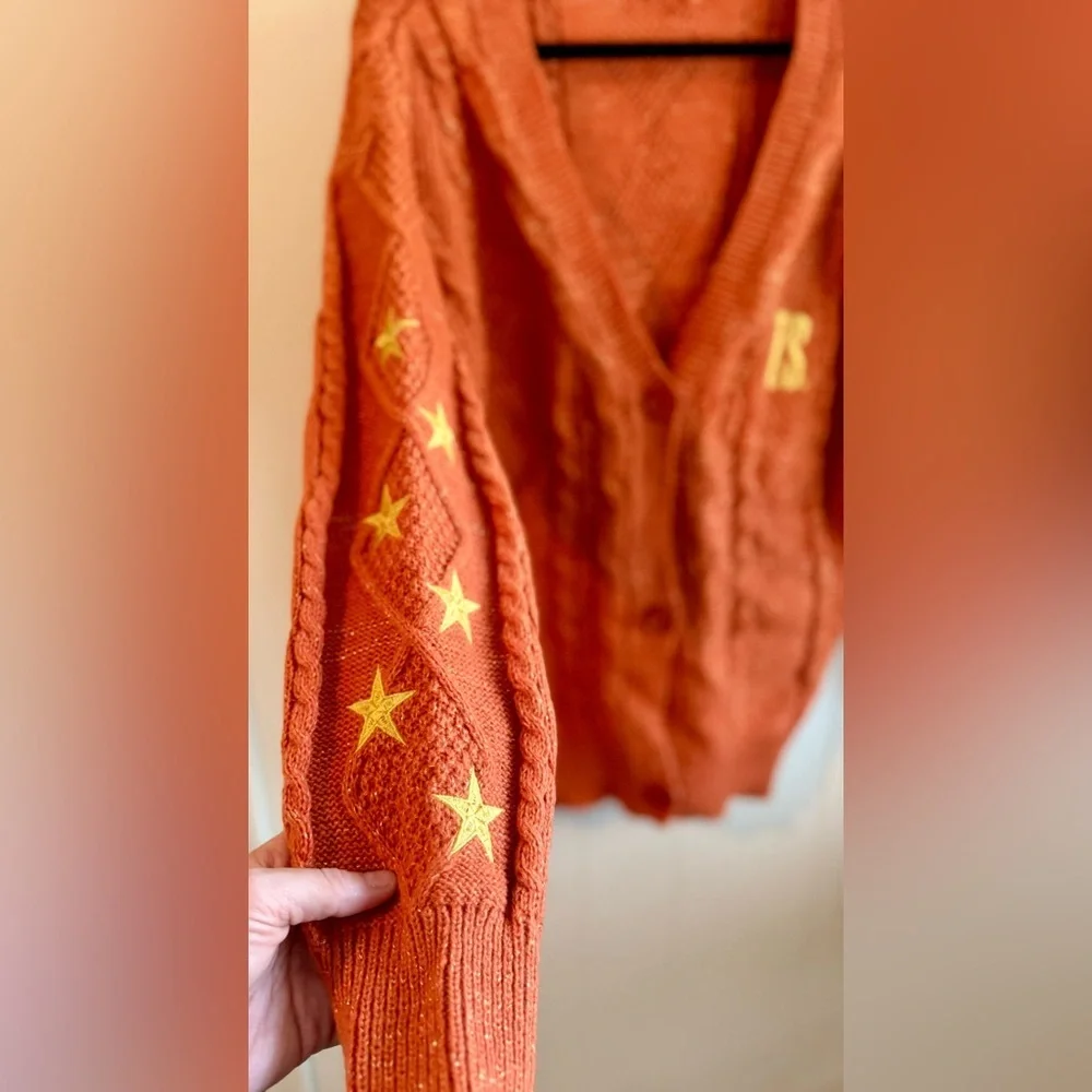 TAYLOR SWIFT The Life of a Showgirl Orange Cardigan, Size S - Picture 3 of 9